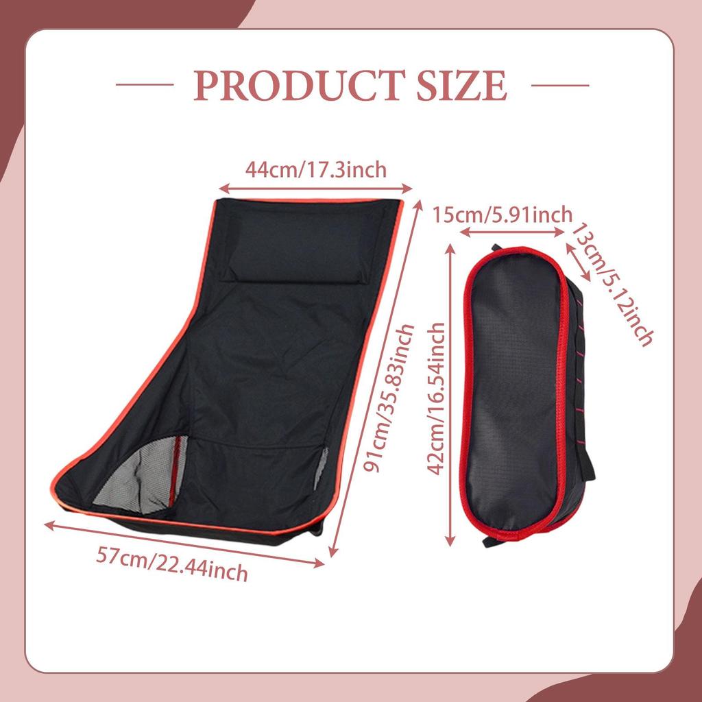 Folding Camping Chair with Bag Replacement Part Breathable Fabric Oxford Backpacking BBQ Stool Cover for Camping Fishing Garden