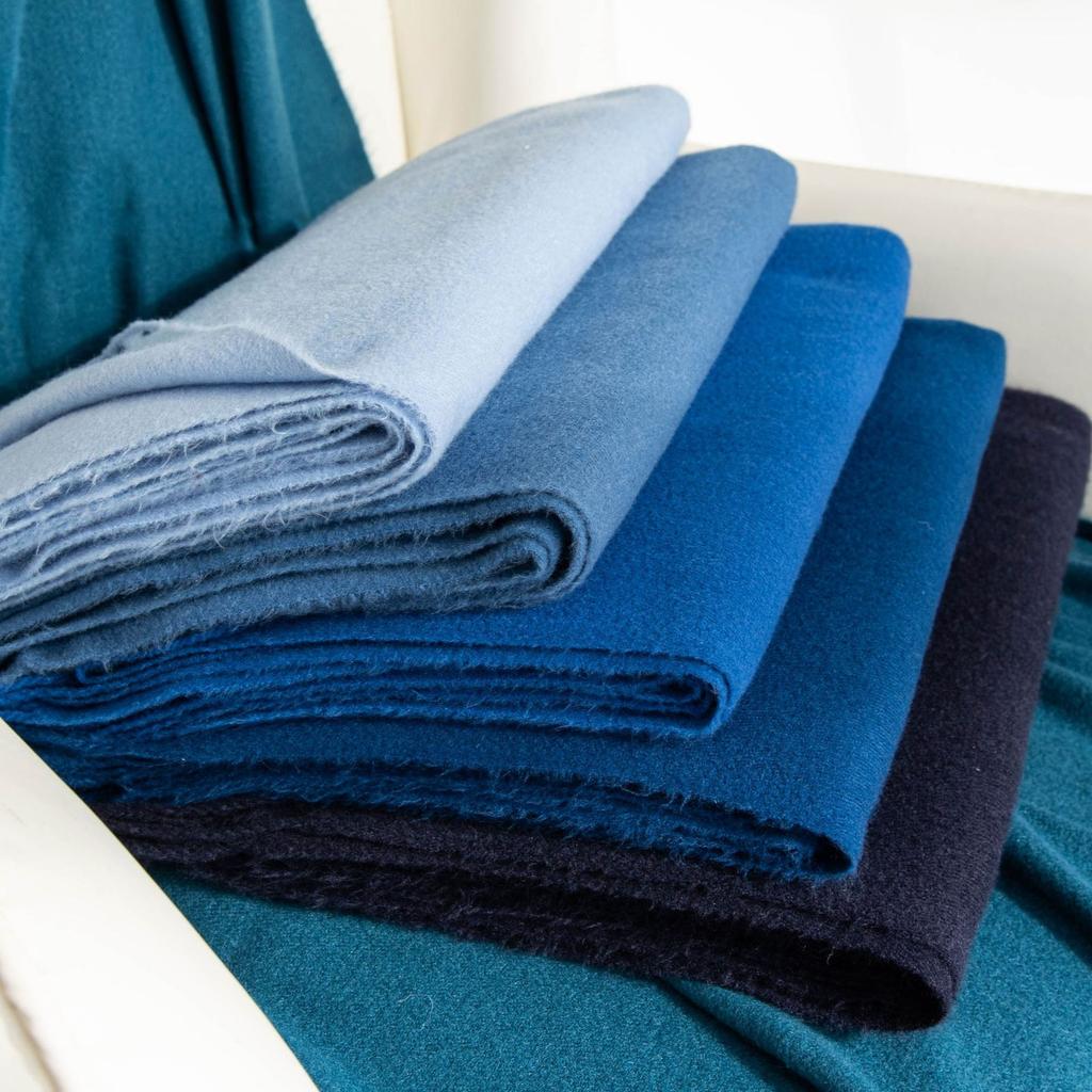 Temperament Blue Scarf Autumn and Winter Korean Atmosphere Women's Versatile Imitation Cashmere Scarf Solid Color Warm Scarf Shawl