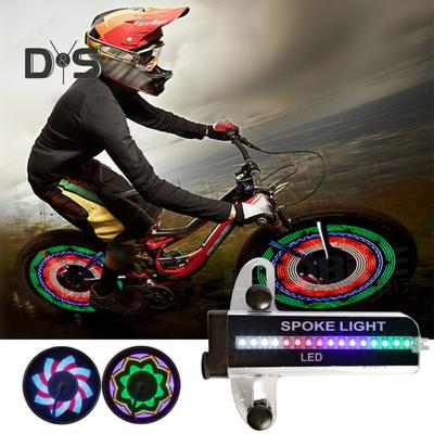 Lumière de Rayon de Vélo IPX6 Étanche Lampe d'Avertissement de Sécurité pour Conduite Nocturne 32 LED Décoration de Roue de Jante de Vélo Lampe de Pneu Accessoires de Vélo