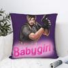 Кейс для подушки з Леоном Кеннеді 'Babygirl', м'яка тканина, наволочка для декоративної подушки, чохол на подушку для сидіння на блискавці, 40x40см