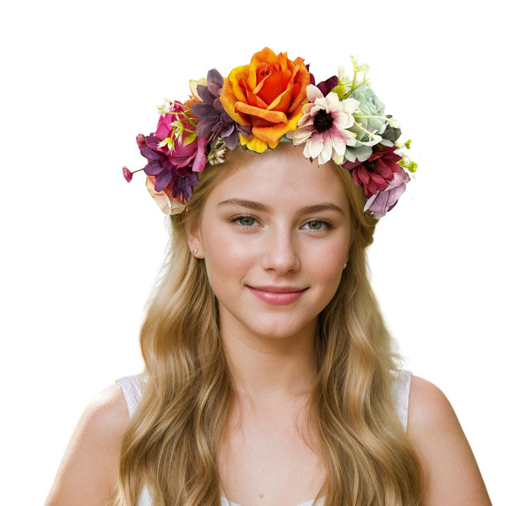 New simulated flower headband Hawaiian bohemian vacation party photo headgear