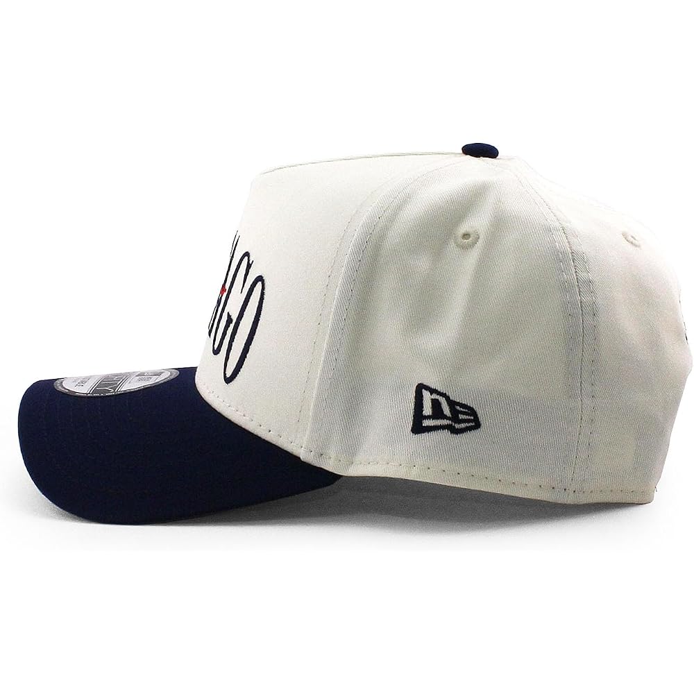 New Era Alice & Wonder Collaboration 9FORTY Snapback Cap Cream Navy Chicago Cubs Unisex Hat