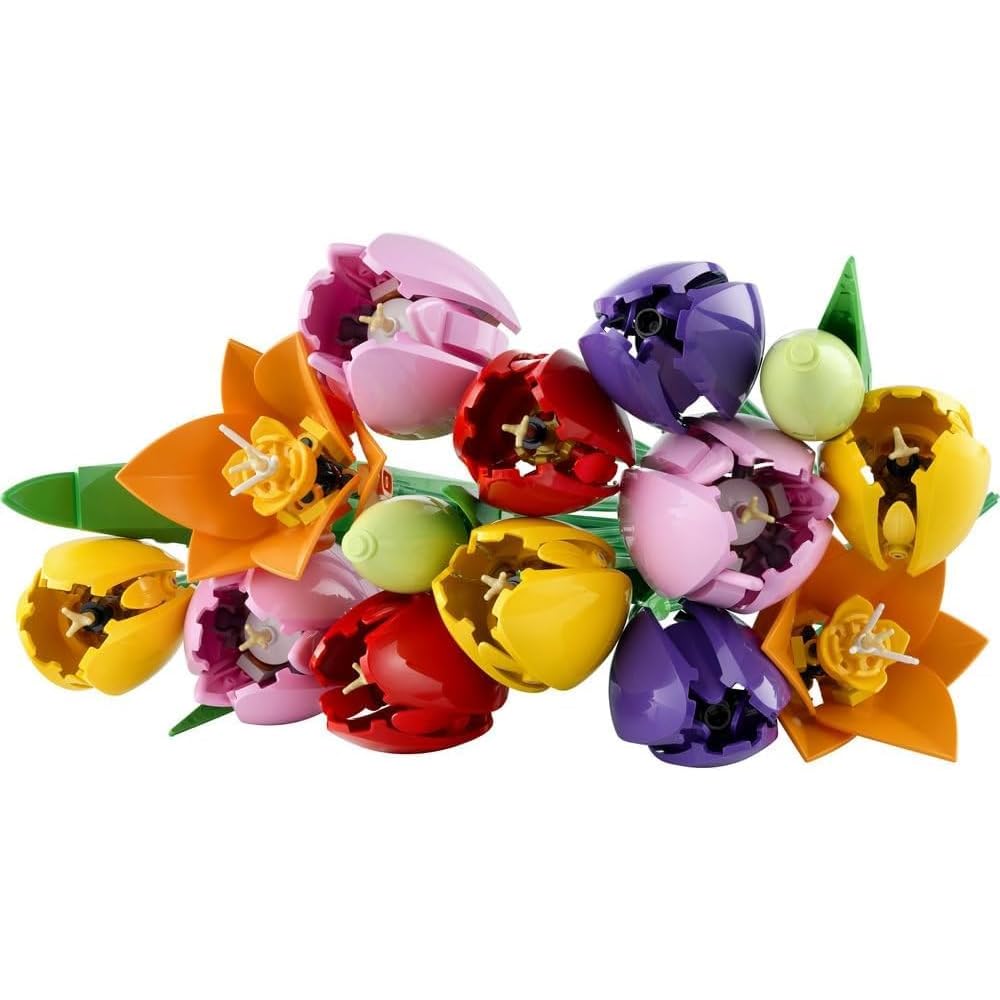 LEGO Botanical Tulip Bouquet Toy Decorative Flowers for Home Interior Gift for Men and Women 11501
