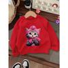European sizes Kids' Winter Warm Round Neck Sweatshirt - Cozy Casual Sweater with Random Cute Blouse Prints, Warm Fall & Winter Outfits