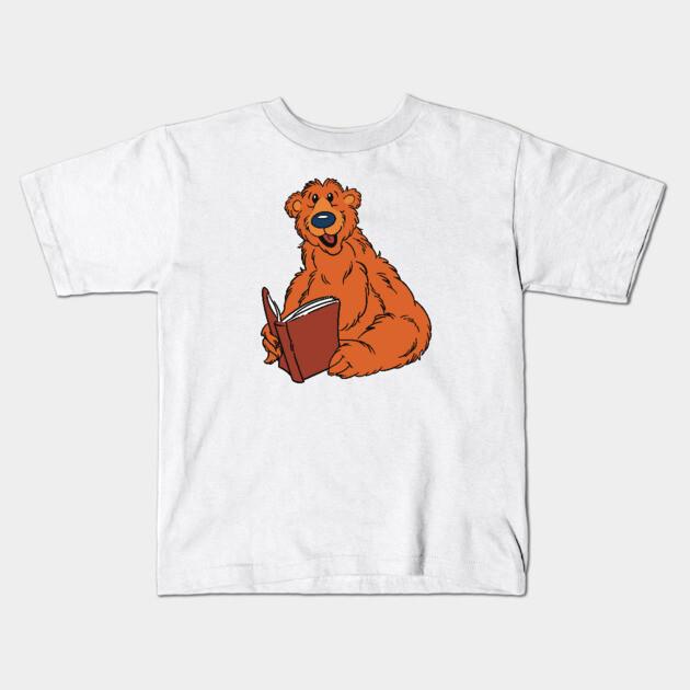 Boys Girls Soft Cotton Graphic Tees Bear In The Big Blue House - Book T-shirt Breathable Daily School Wear Kids T-Shirts