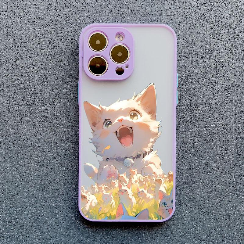 Various Style Cat Phone Case For iPhone 17 16 13 12 Pro Max Mini 15 14 11 Pro Max Plus 16 Plus X XS XR Cute Naughty Cat Covers