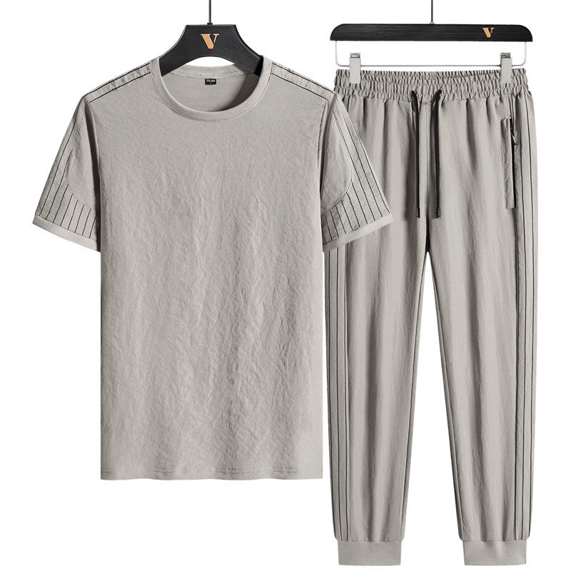 Herren Freizeit Sportanzug, Cool und Stilvoll, Kombiniert mit einem zweiteiligen Herren Kurzarmshirt