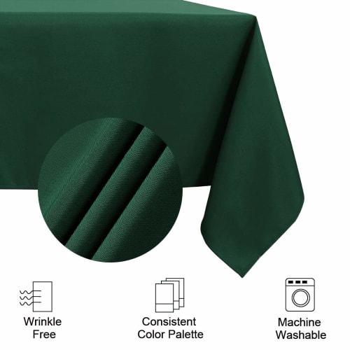 PiccoCasa Square Tablecloth, Stain-Resistant and Wrinkle-Resistant, for Weddings, Picnics, Dining, and Indoor/Outdoor Use, 140*140cm, Green