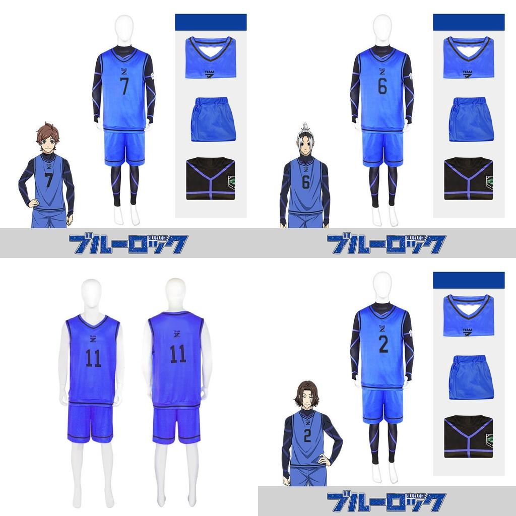 Blue Lock Cosplay Isagi Yoichi Rensuke No.1 Jersey Set Voor Anime Fans