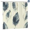 Symmetrical Feather Shower Curtain,Durable Polyester, Easy Clean Design With Hooks, Stylish Bathroom & Window Decor