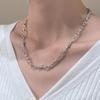 Punk Rivet Cross Clavicle Chain Choker Necklace for Men & Women
