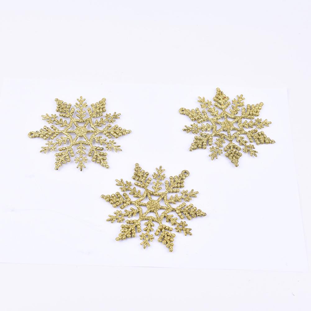 12 Stück 10cm Glitzerpulver Schneeflocke Weihnachtsornamente Weihnachtsbaumdeko Party Hochzeit DIY Heimdekoration