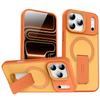 Magnetic Matte With Holder Phone Case For iPhone 11 12 13 14 15 16 17 Pro Max Air Plus Magsafe Bumper Back Cases Cover