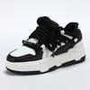 Fashion Platform Sneakers Women Chunky Shoes PU Leather Casual Shoes Ins Board Shoes Lace-up Outdoor Walking Footwear