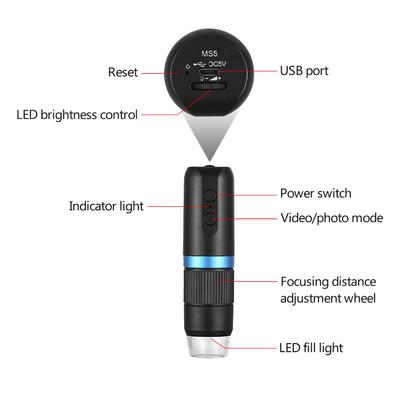 WiFi Wireless Digital Microscope Handheld Portable Microscope Camera 50X To 1000X Magnification 8
