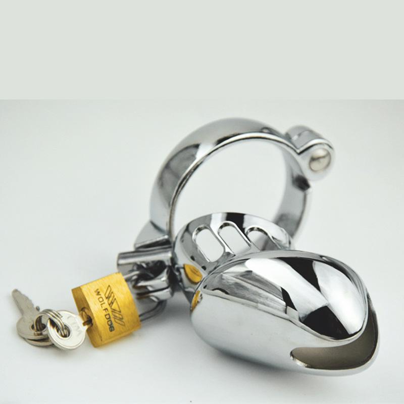 Metal Lock Male Chastity Device Cock Cage Penis Ring Belt Fetish Adult Sex Toy