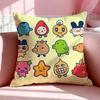 Toy T-Tamagotchi Cushion Cover Breathable Linen Pillowcase Summer Odorless Eco-Friendly Invisible Zipper Washable