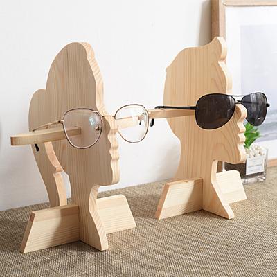 Glasses Display Shelf Woman Man Burr-free Display Props Wooden Sunglasses Bracket for Office