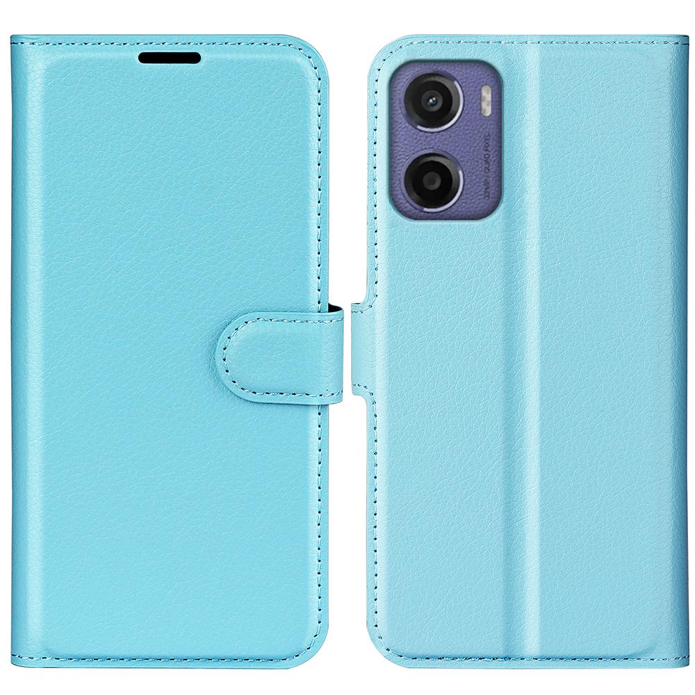 Dla Motorola Moto E15 4G Etui Tekstura liczi Odporne na wstrząsy Skórzane Etui Portfel na telefon
