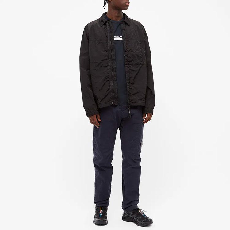 Stone Island Ss21 Small Logo Printed Short Sleeve T-Shirt Men Tops Navy-Blue 74152NS55-V0020