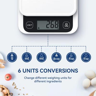5kg/0.1g/1g Inteligentna Waga Kuchenna Waga do Odżywiania Inteligentna Waga do Kalorii w Jedzeniu Gotuj Piecz Waga Cyfrowa z Aplikacją Kalkulatora Odżywiania