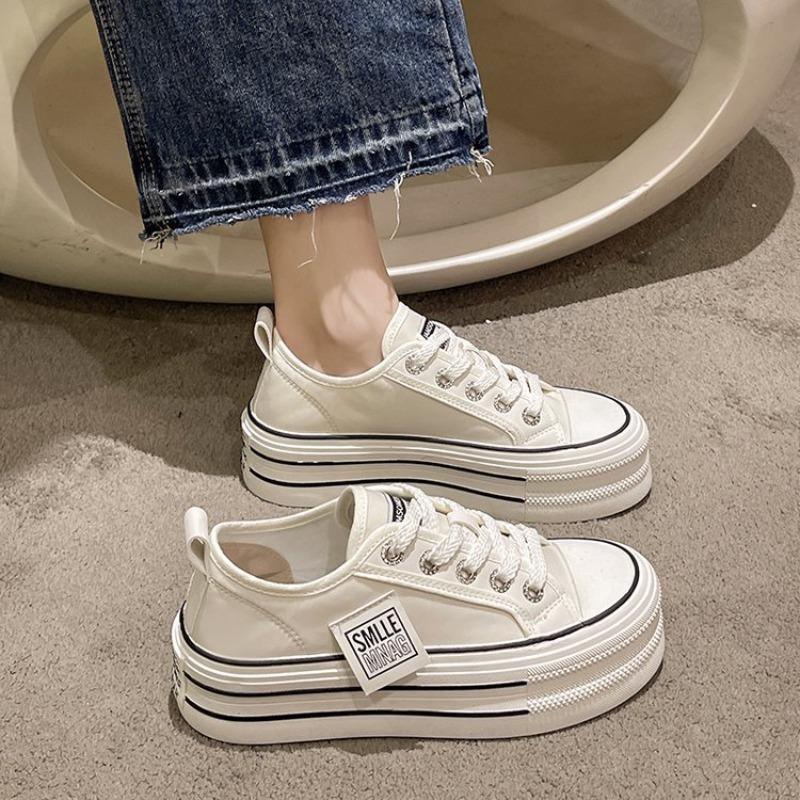 

Spring muffin sole white shoes women s casual heightening thick baseplate shoes tide low-top women s shoes 40