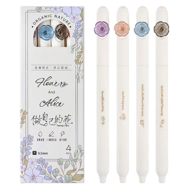

4Pcs Butterfly Gel Pen 0.5mm Tip Twist Action Gel Pen Quick Drying Journaling Pen Smooth Writing Experience for Writing