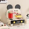 Multifunctional Cartoon Desk Organizer: Cosmetics & Stationery Storage Box with Pegboard & Drawers