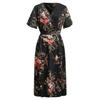 2024 Summer Women's Plus Size Printed Hem Split Dress - European & American Style