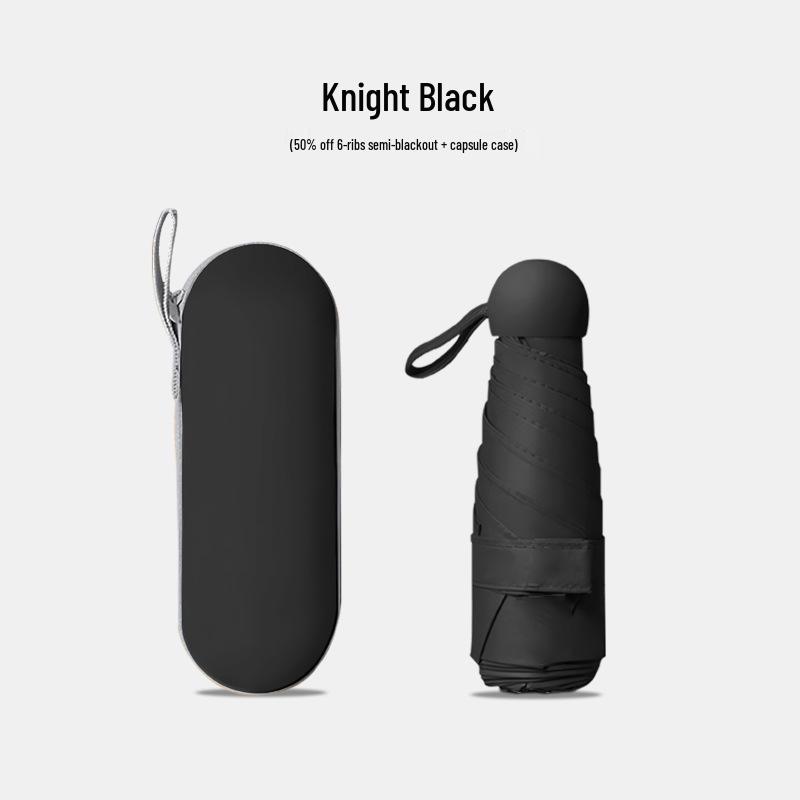 Kompakter UV-Schutz Faltbarer Regenschirm mit Schwarzer Fütterung