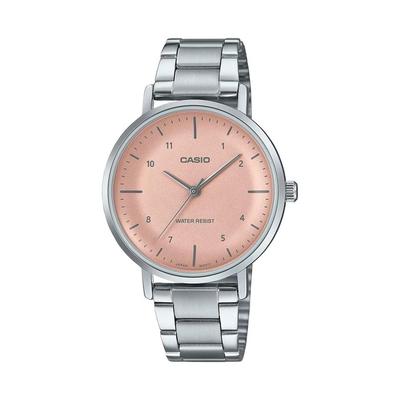 LTP-VT03D-4B Women's Analog Quartz Watch - Salmon Pink Metallic