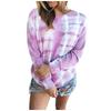 Women's Casual  Contrast Color Long Sleeve Top Pullover Sweatshir