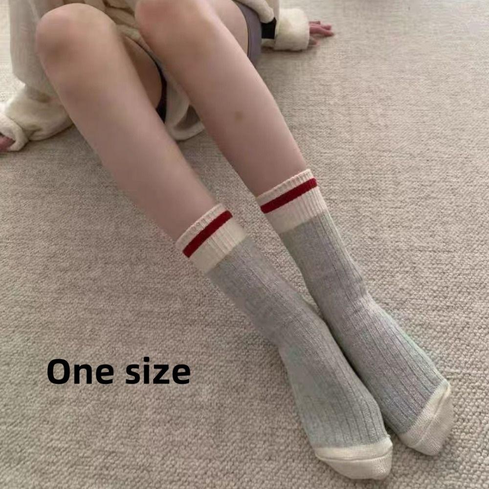 Pure Cotton Middle Tube Socks Thickened Snow Boot Socks Fashion Winter Socks Gift