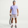 Men's Nike Court Advantage Tennis Tops Men's Purple Pulse/Grid Iron Polo Collar Moderate