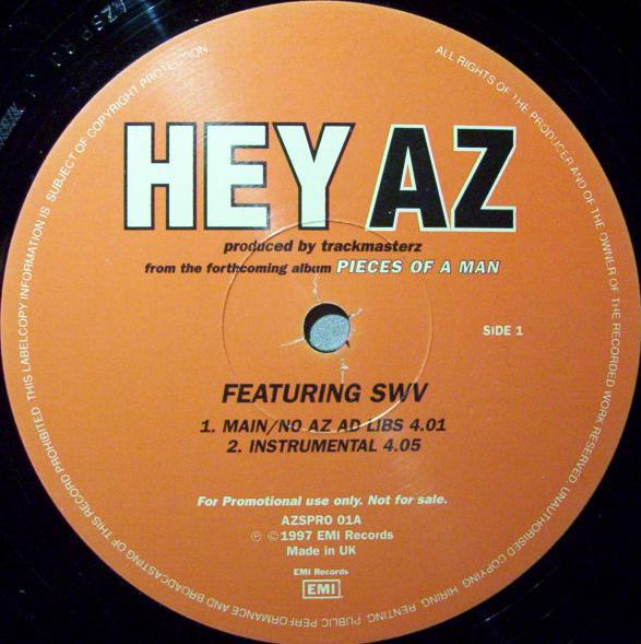 

12inch Record AZ - Hey AZ AZSPRO01 EMI 1997 UK Rap & Hip-Hop/R&B Used