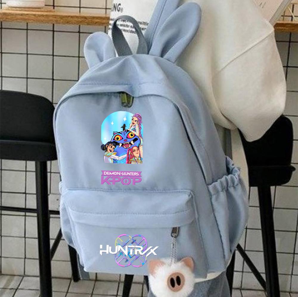 Plecak z nadrukiem Demon Hunters z kreskówki anime dla nastolatków, dzieci, studentów, plecak szkolny, prezent dla dziewczynki, dziecka, kobiet, duża pojemność, wodoodporna torba podróżna