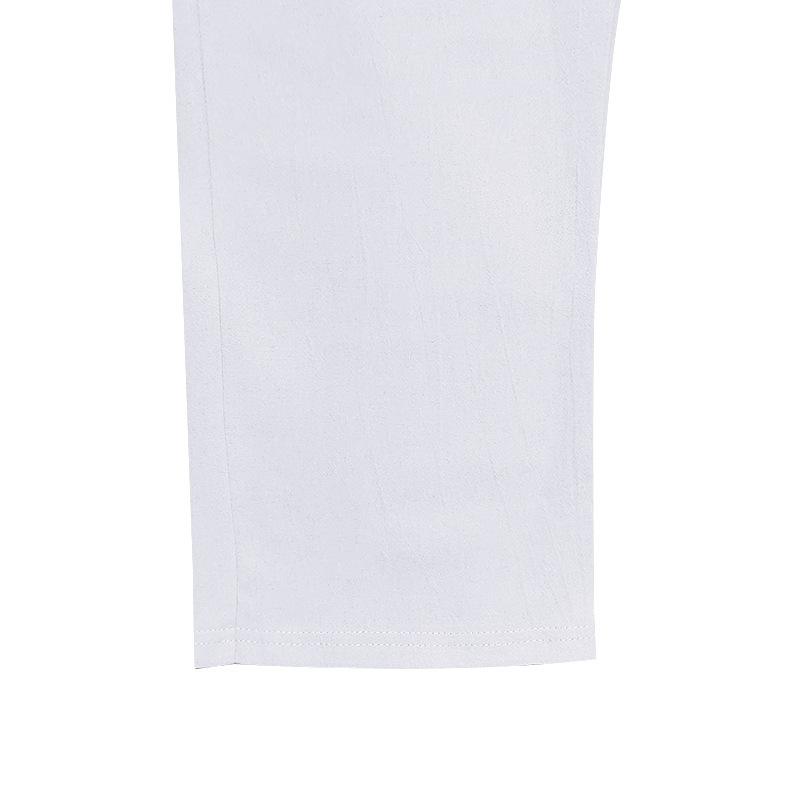 Čtyřsezónní pánské volné lněné ležérní jednoduché trendy široké plážové sportovní kalhoty pro muže