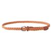 Boho Chic Braided Cotton Linen Waist Belt With Metal Pin Buckle Women Thin Black Adjustable Dresses Jeans