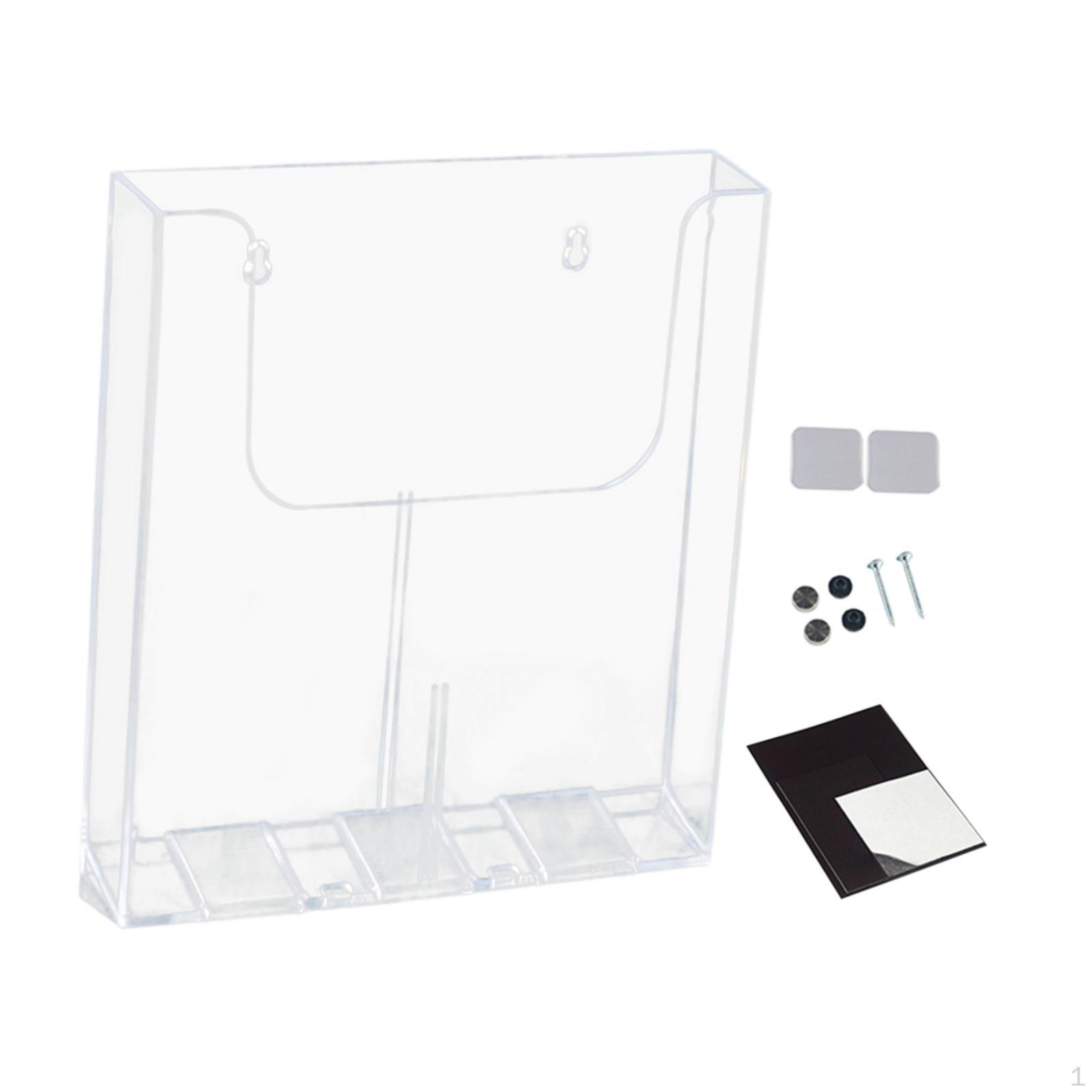 

Держатель брошюры настенный буклет дисплей стенд прозрачная литература для офисов 22.5cmx4.2cmx25.1cm