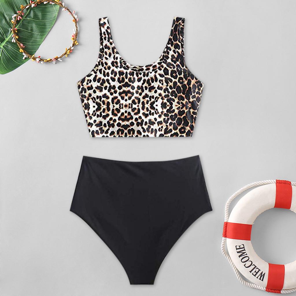 Sexy Women Bikini Set Leopard Print Padded Swimwear Bathing Swimsuit Beachwear