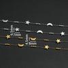 Stainless Steel Vacuum-plated Love Handmade Chain, Moon Star Bead Collarbone Chain DIY Bracelet Necklace Earrings