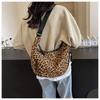 Leopardenmuster Leinwand Knödeltasche, Sportlicher Stil, Lässige und Vielseitige Beliebte Stofftasche, Tragbare und Modische Einzel-Schulter Crossbody-Tasche