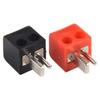 2 Stück 2-Pin DIN Hi-Fi Lautsprecher-Stecker Verbinder Schraubklemmenblock Verbinder Rot Schwarz Elektrogeräte-Stecker Verbinder