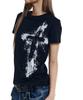 AAKAM Splatter Painted Cros2 Half Top (Black)