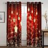 2PCS Digital Printing Christmas Curtain Snowman Xmas Tree Small Window Curtain Bedroom Polyester Curtain For Living Room