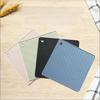 Heat Insulation Silicone Coasters 2/4Pcs Square Non-Slip Heat Resistant Pads for Coffee Table Kitchen Bar Home Use