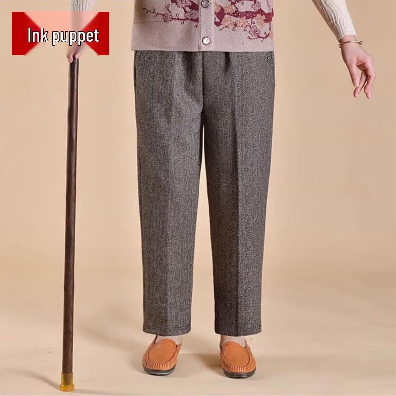 MoOu Mid-Aged Women's Autumn/Winter Straight Leg Pants