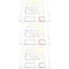 VILLFUL 3-Piece Transparent Geometry Pegboard Set for Kids, Educational Puzzle and Tool for Toddlers, Multiplication and Pegboard, Geometry Pegboard,