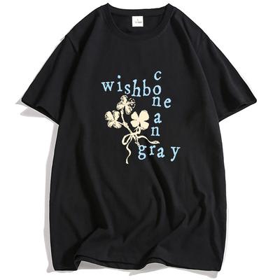 CLOVERS CROSSWORD T-SHIRT CONAN GRAY Singer Fashion Tshirts Cotton Short Sleeve Loose T Shirt Unisex Streetwear Graphic Clothing