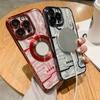 Luxus mit Linsenschutz Galvanisierter magnetischer kabelloser Ladehülle für iPhone 14 13 12 11 Pro Max Fallschutzhülle